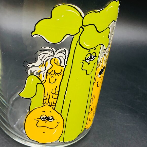 Vintage HILDI Anthropomorphic Vegetable Corn Celery Glass Jar and Bubble Lid - Picture 4 of 12